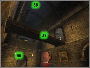 W następnym pomieszczeniu za pomocą kuli (39) przenosisz się na ruchomą platformę a następnie w stronę wyjścia (40) - Wyzwanie Carpe Retractum (2) | Solucja Harry Potter i Więzień Azkabanu - Harry Potter i Więzień Azkabanu - poradnik do gry