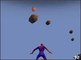 Poszukaj w dole innego, znacznie mniejszego budynku i skocz na jego dach (#91) - [Misja 5] Iluzje Mysterio cz.2 | Spider-Man 2 The Game - Spider-Man 2: The Game - poradnik do gry