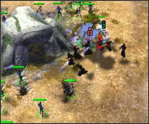 Taka ilość w zupełności wystarczy, przeciwnicy atakują bowiem pojedynczo lub w grupkach po dwie-trzy jednostki - 5.13 [ROZDZIAŁ 2] Greydusk Vale cz.2 | SpellForce Zakon Świtu - SpellForce: Zakon Świtu - poradnik do gry