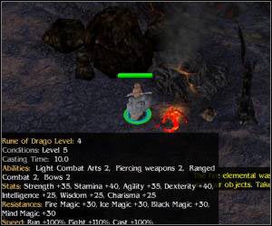 Żywiołak pozostawi po sobie run, który umożliwi Ci przyzwanie Drako, całkiem doświadczonego wojownika - 5.2 [PROLOG] TUTORIAL cz.2 | SpellForce Zakon Świtu - SpellForce: Zakon Świtu - poradnik do gry