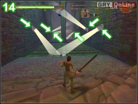 Poczekaj aż ziemia po prawej i lewej się zapadnie (obrazek [13] ) - [POZIOM 14] Shrek Escapes Prison cz.2 | Shrek 2 The Game - Shrek 2: The Game - poradnik do gry