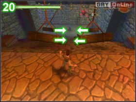 Na obrazku [19] widać dwie pary rycerzy, wskazane strzałkami - [POZIOM 14] Shrek Escapes Prison cz.2 | Shrek 2 The Game - Shrek 2: The Game - poradnik do gry