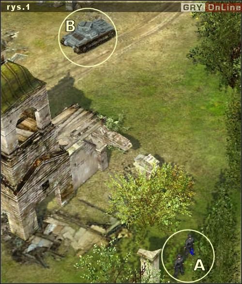 Na [rys - Misja 2 - Klasztor | Katiusza | Soldiers Ludzie Honoru - Soldiers: Ludzie Honoru - poradnik do gry