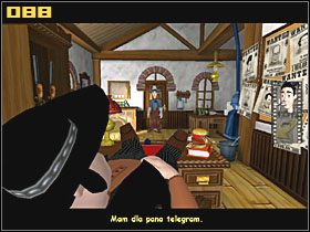 Po powrocie do miasta, zajrzyj do telegrafisty (87) i zgódź się doręczyć telegram adresatowi (88) - Jak wyciągnąć z więzienia Toma? cz.2 | Fenimore Fillmore The Westerner - Fenimore Fillmore: The Westerner - poradnik do gry