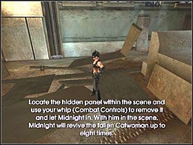 Jeśli zaczniesz skakać w prawym kierunku, będziesz mógł zebrać nagrodę - Parking Lot (1) | Scena 3 | Catwoman - Catwoman - poradnik do gry