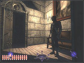 Trafisz do sali ze strażnikiem stojącym pod ścianą na prawo oraz drugim patrolującym korytarz z lewej - Still Life with Blackjack [Opis 5] | Misja 9 - Thief: Deadly Shadows - poradnik do gry
