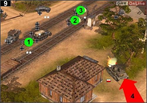 Znów wybierz grupę przeciwpancerną - czyli Panzery II ([2], [3]) oraz działo ([1]) - [Niemcy] Misja 2 [Opis 3] w Codename Panzers - Faza Pierwsza - Codename: Panzers - Faza Pierwsza - poradnik do gry
