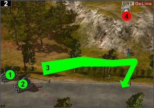 Jedź dalej samymi działami oraz idź medykiem - [Niemcy] Misja 4 [Opis 1] w Codename Panzers - Faza Pierwsza - Codename: Panzers - Faza Pierwsza - poradnik do gry