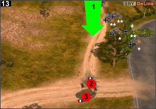 Będzie tu sytuacja identyczna jak poprzednio - [Niemcy] Misja 4 [Opis 5] w Codename Panzers - Faza Pierwsza - Codename: Panzers - Faza Pierwsza - poradnik do gry