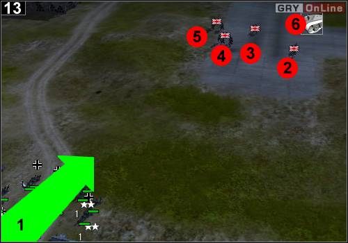 Wyjedzie na ciebie większa grupa przeciwników, korzystaj z mniejszych bombardowań (są szybsze) - [Niemcy] Misja 6 [Opis 4] w Codename Panzers - Faza Pierwsza - Codename: Panzers - Faza Pierwsza - poradnik do gry