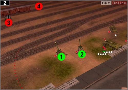 Rozstaw działa w [1] i [2] - [Rosja] Misja 3 [Opis 1] w Codename Panzers - Faza Pierwsza - Codename: Panzers - Faza Pierwsza - poradnik do gry