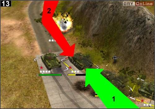 Z [2] wyjedzie patrol przeciwnika, dwa czołgi, samochód opancerzony i piechota - [Rosja] Misja 7 [Opis 5] w Codename Panzers - Faza Pierwsza - Codename: Panzers - Faza Pierwsza - poradnik do gry