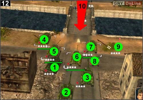 Postaw działa w [1], [2] i [3], za nimi ciężarówki z amunicją - [Rosja] Misja 8 [Opis 4] w Codename Panzers - Faza Pierwsza - Codename: Panzers - Faza Pierwsza - poradnik do gry