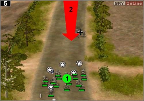 Postaw grupę żołnierzy, która nie zmieściła się do dział na drodze w [1] - [Alianci] Misja 2 [Opis 2] w Codename Panzers - Faza Pierwsza - Codename: Panzers - Faza Pierwsza - poradnik do gry