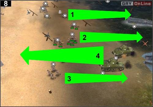 Jak tylko zdobędziesz kontrolę nad jednostkami na plaży, zatrzymaj grę - [Alianci] Misja 2 [Opis 3] w Codename Panzers - Faza Pierwsza - Codename: Panzers - Faza Pierwsza - poradnik do gry