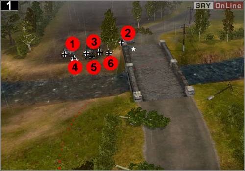 Potem wysadź Jeffreya i zbadaj nim teren obok mostu - [Alianci] Misja 3 [Opis 1] w Codename Panzers - Faza Pierwsza - Codename: Panzers - Faza Pierwsza - poradnik do gry