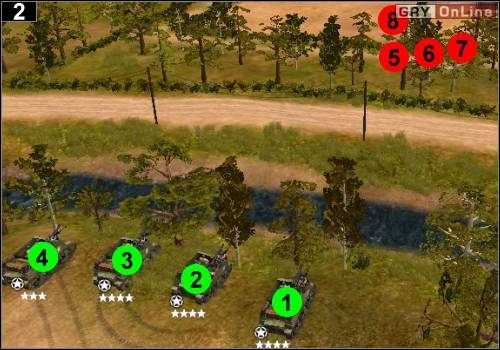 Pierwsze działo przeciwlotnicze zniszczysz nie przejeżdżając wojskami na drugi brzeg - [Alianci] Misja 4 [Opis 1] w Codename Panzers - Faza Pierwsza - Codename: Panzers - Faza Pierwsza - poradnik do gry