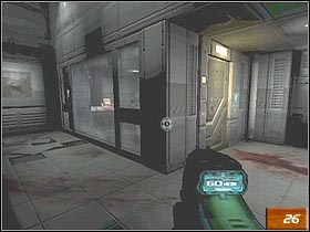 Wracaj do głównego holu (tam, gdzie znajduje się winda, która przywiozła Cię na ten poziom) - [Opis] Administration | Doom III - Doom III - poradnik do gry