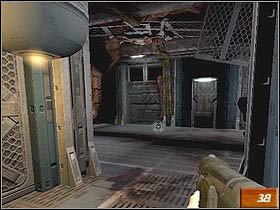Pokonaj wszystkich przeciwników (uważaj na tych, którzy wyjdą z otwartego nagle pomieszczenia) i przyjrzyj się platformie poniżej (#37) - [Opis] Alpha Labs - Sector 1 cz.2 | Doom III - Doom III - poradnik do gry