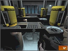 Po przejściu przed drzwi czeka Cię kolejna podróż na ruchomej platformie, tym razem zdecydowanie krótsza - [Opis] Alpha Labs - Sector 4 cz.2 | Doom III - Doom III - poradnik do gry