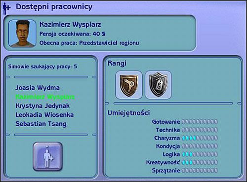 Żeby pracownicy przyszli do pracy, użyjmy jeszcze raz telefonu i wybierzmy wezwij wszystkich pracowników - Zatrudnianie pracowników - zarządzanie - wynagradzanie - rangi | Własny biznes - The Sims 2 - Pełna Kolekcja - poradniki