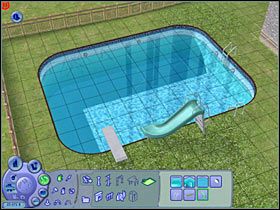 Druga związana z basenami nowinka dotyczy zjeżdżalni, które ukazano na poniższym screenie - Lato | The Sims 2 - The Sims 2 - Pełna Kolekcja - poradniki