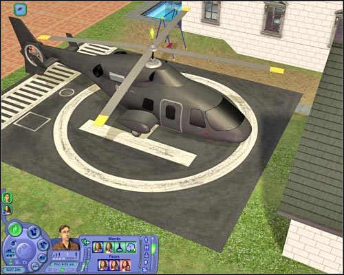 Śmigłowiec jest drogą i średnio przydatną zabawką. - Parcele publiczne | Osiedlowe życie | The Sims 2 - The Sims 2 - Pełna Kolekcja - poradniki