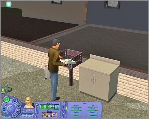 Przydomowy grill jest godny uwagi, o ile dany Sim posiada rozwiniętą umiejętność gotowania. - Inne atrakcje | The Sims 2 - The Sims 2 - Pełna Kolekcja - poradniki