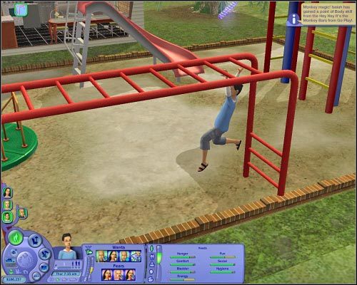 Wybrane atrakcje placów zabaw pozwalają młodym Simom na rozwijanie kondycji. - Inne atrakcje | The Sims 2 - The Sims 2 - Pełna Kolekcja - poradniki