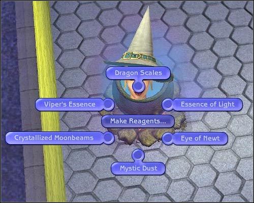 Potrzebne składniki można wytwarzać w kociołku lub nabywać od innych wiedźm. - Rozwój umiejętności magicznych | The Sims 2 - The Sims 2 - Pełna Kolekcja - poradniki