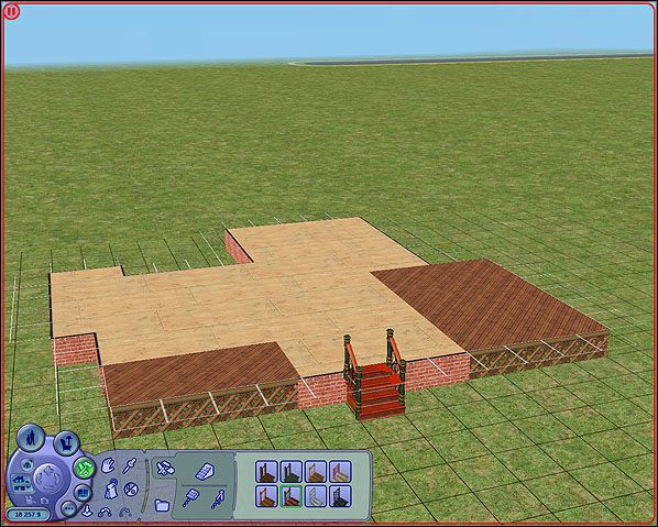 Następnie czeka nas zamontowanie (znajdujących się w zakładce Schody) balustrad - Fundamenty i tarasy | The Sims 2 - The Sims 2 - Pełna Kolekcja - poradniki