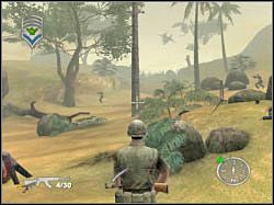 Po wysadzeniu tunelu wybiegnij szybko na zewnątrz a to dlatego, że reszta drużyny zostanie zaatakowana przez nowe oddziały wroga - First Kill (2) | Misja 01 | ShellShock Nam 67 - ShellShock: Nam 67 - poradnik do gry