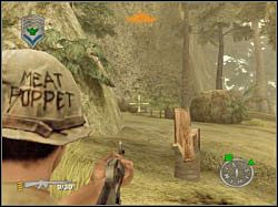 W tej misji od razu przejdziemy do konkretów, nie będziesz miał zbyt wiele czasu na przygotowania, gdyż po krótkim biegu wpadniesz na pierwszych żołnierzy Vietcongu - Fort Assault (1) | Misja 03 | ShellShock Nam 67 - ShellShock: Nam 67 - poradnik do gry