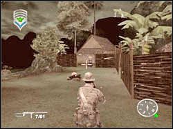 Będziesz się musiał pozbyć wszystkich okolicznych wrogów, tak więc dokładnie badaj wszystkie zabudowania - Montys People (2) | Misja 06 | ShellShock Nam 67 - ShellShock: Nam 67 - poradnik do gry