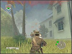 Po wylądowaniu przede wszystkim powinieneś się wyleczyć korzystając z leżącej obok apteczki - Men Down (1) | Misja 08 | ShellShock Nam 67 - ShellShock: Nam 67 - poradnik do gry