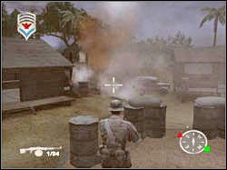 Posiadane granaty odkładaj sobie na większe grupki wrogów, w skład których wchodzi co najmniej 4-5 osób - China Beach (2) | Misja 11 | ShellShock Nam 67 - ShellShock: Nam 67 - poradnik do gry