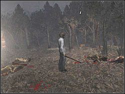 Za nimi czeka cię spotkanie z grupą psów - Las (4) | Etap 3 w Silent Hill 4 The Room - Silent Hill 4: The Room - poradnik do gry
