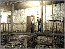 Teraz obok schodów będzie stał znany ci już dobrze zwariowany mężczyzna - Las (4) | Etap 3 w Silent Hill 4 The Room - Silent Hill 4: The Room - poradnik do gry