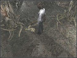 Udaj się z nią w stronę obszaru, na którym znalazłeś kij golfowy - Las (4) | Etap 3 w Silent Hill 4 The Room - Silent Hill 4: The Room - poradnik do gry