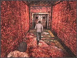 Kolejno wyjdź na korytarz i przejdź przez podwójne drzwi na jego końcu - Po wyjściu z pokoju 302 (1) | Etap 13 i 14 w Silent Hill 4 The Room - Silent Hill 4: The Room - poradnik do gry