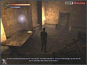 Skocz na dół i zbiegnij po schodach widocznych na lewym obrazku - Tutorial A - Shade: Gniew Aniołów - poradnik do gry