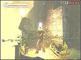 Zwieś się w miejscu widocznym na lewym obrazku i opadnij na dół - 10 - Nekropolis cz.1 - Shade: Gniew Aniołów - poradnik do gry