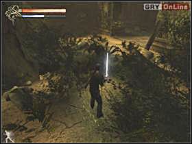 Choć pomiędzy grubymi słupami są beczki, to nic w nich ciekawego nie ma - 12 - Pajęcze gniazdo cz.1 - Shade: Gniew Aniołów - poradnik do gry