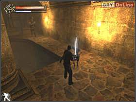 Nad schodami strzela w ciebie dwóch łuczników (lewy obrazek) - 13 - Wieża cz.2 - Shade: Gniew Aniołów - poradnik do gry