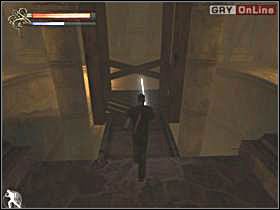 Teraz weź magiczną łzę z rogu (za przeciwnikami, którzy pojawili się ostatnio), potem przesuń widoczną na lewym obrazku dźwignię - 13 - Wieża cz.2 - Shade: Gniew Aniołów - poradnik do gry