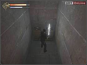 Nie wchodź jeszcze na most, który się utworzył, tylko zbliż się do ściany i otwórz ją (lewy obrazek) - 16 - Świątynia Seta II cz.4 - Shade: Gniew Aniołów - poradnik do gry