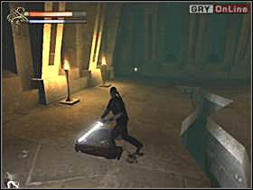 W sali przeskocz wyrwę i szybko dobiegnij do kapłana - 16 - Świątynia Seta II cz.4 - Shade: Gniew Aniołów - poradnik do gry