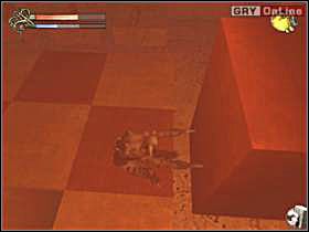 Z lewej i prawej ściany (lewy obrazek) można wyciągnąć bloki w postaci demona (prawy obrazek) na wgłębienia widoczne na szachownicy - 18 - Dom Ozyrysa cz.2 - Shade: Gniew Aniołów - poradnik do gry