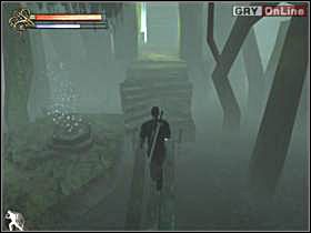 Dojdziesz do szerokiego pomostu, na którym spotkasz latający mózg (lewy obrazek) - 28 - Bagna cz.1 - Shade: Gniew Aniołów - poradnik do gry