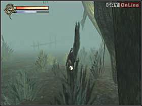 Dobiegniesz do szerokiego pomostu, gdzie pokonasz latający mózg (lewy obrazek) - 28 - Bagna cz.2 - Shade: Gniew Aniołów - poradnik do gry